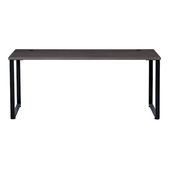 Hirsh Commercial Desks, 29.5 in D X 29.9 in H, 70.9 in W X Steel, Black / Weathered Charcoal 23985 - main